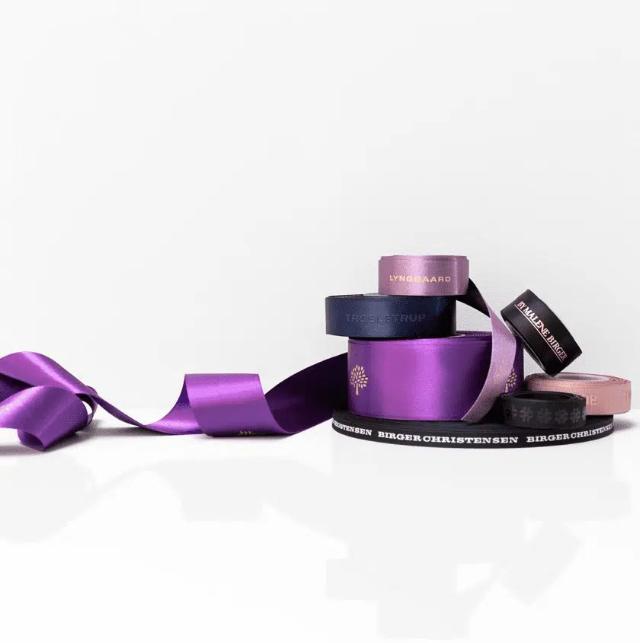 Silk ribbon in purple