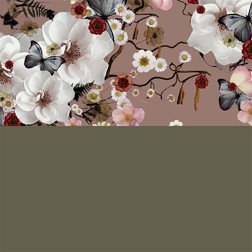 Geschenkpapier 3662 Apple Bloom Brown 55 cm x 100 m