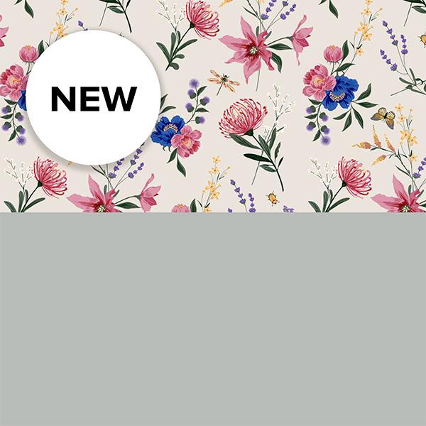  Geschenkpapier 3693 55 cm Avenue des fleurs Beige 55cm x 100m