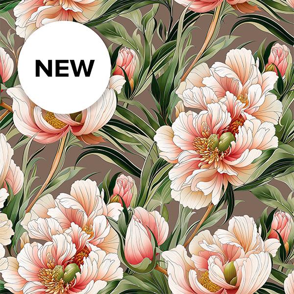 Wrapping paper 3695 55cm Autumn Peony, 100 m