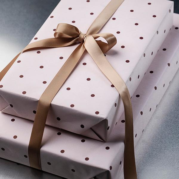 Geschenkpapier 3718 Polka Dot Coffee Cream 55 cm