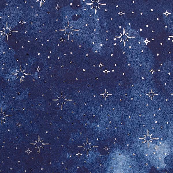 Weihnachtspapier 6400 Blue Winter Star N