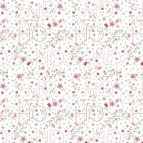 Weihnachtpapier 6403 White Red HO HO