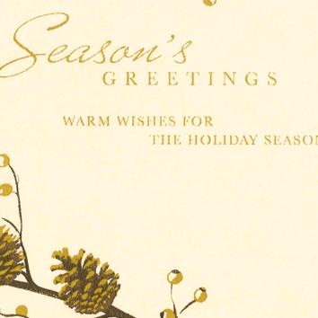 Weihnachtsgeschenkpapier 6493 Christmas Branch Beige 55 cm x 100 m