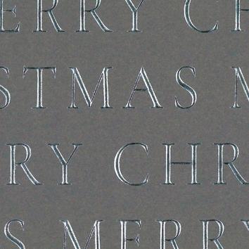 Weihnachtsgeschenkpapier 6508 Slender Merry Christmas Dark Grey 55 cm x 100 m
