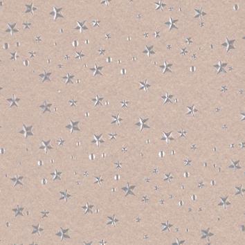  Weihnachtsgeschenkpapier 6509 Little Stars Grau 55 cm x 100 m