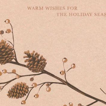 Weihnachtsgeschenkpapier 6513 Season's Greetings Brown 55 cm x 100 m