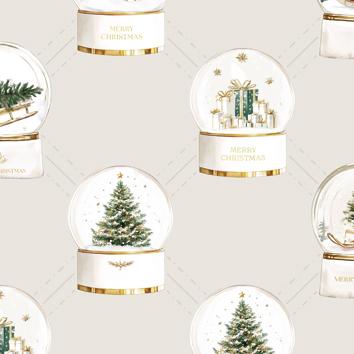  Weihnachtsgeschenkpapier 6519 Snow Globes 55 cm x 100 m