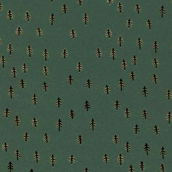 Geschenkpapier 6522 Small Christmas trees Green 55 cm x 100m