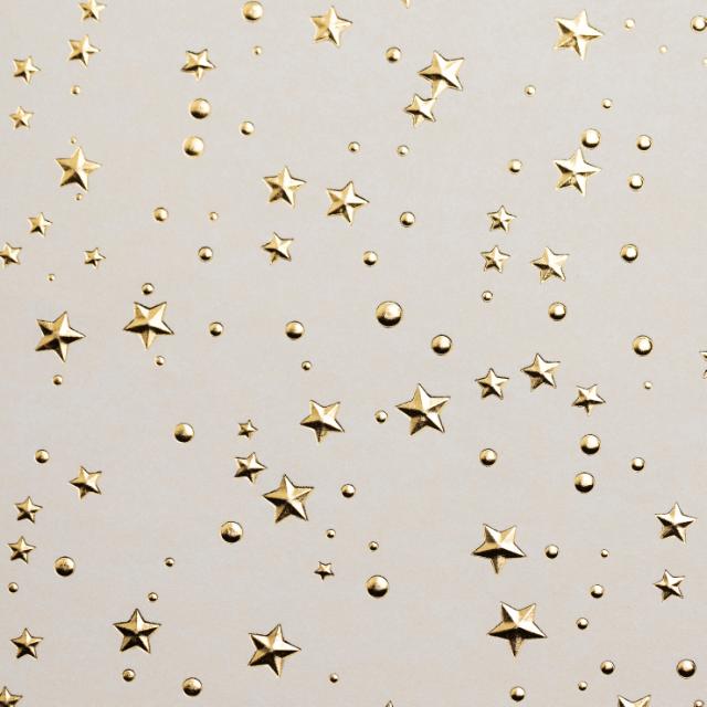 Weihnachtsgeschenkpapier 6548 Little star Beige 55 cm 100m