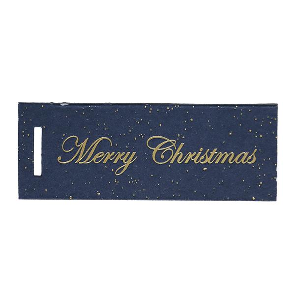 Anhänger Merry Christmas Gold Dust Navy 90 Stk