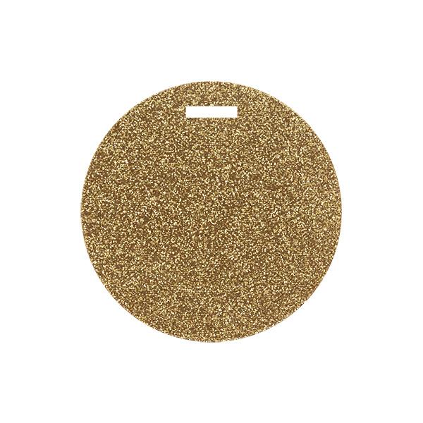 To & From round Ø 80mm Gold Glitter 90 stk.