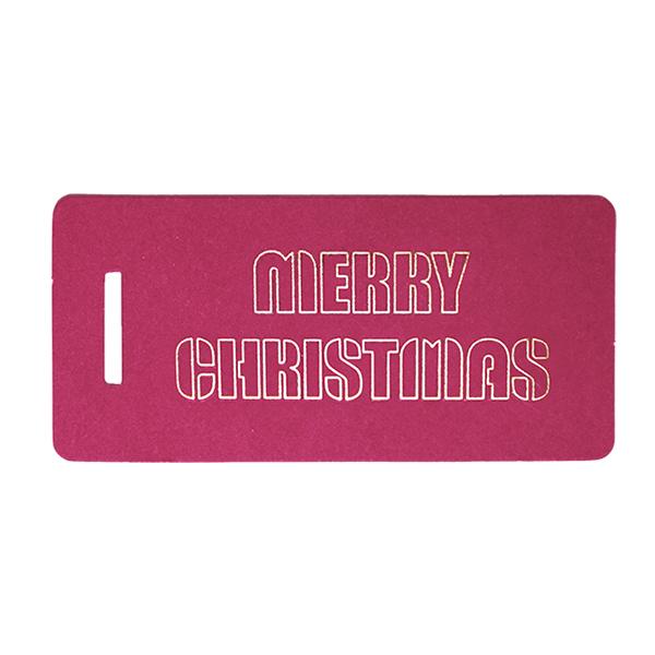 Anhänger Merry Christmas New Dark Pink 90 stk