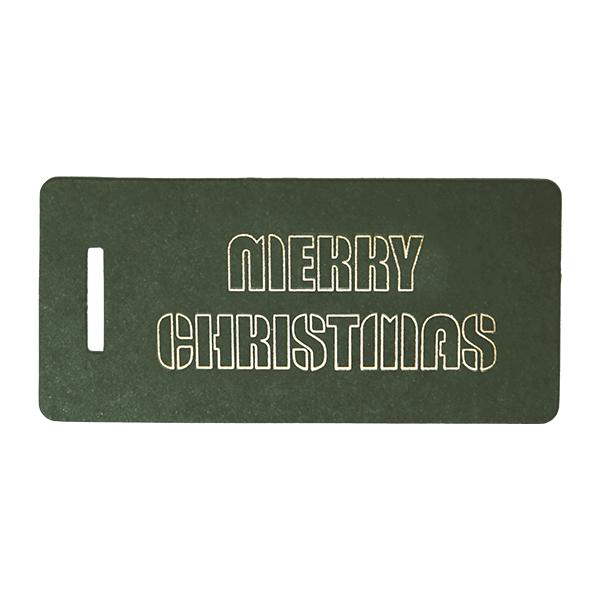 Anhänger Merry Christmas New Dark Green 90 stk