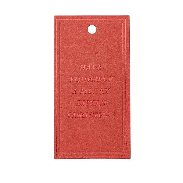 To & From Geschenkanhänger Christmas Greatings rot 90 Stk.