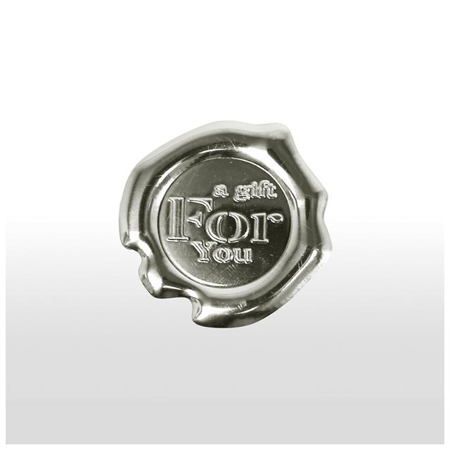 Siegel-Etikett a gift FOR you Silber 90 stk.