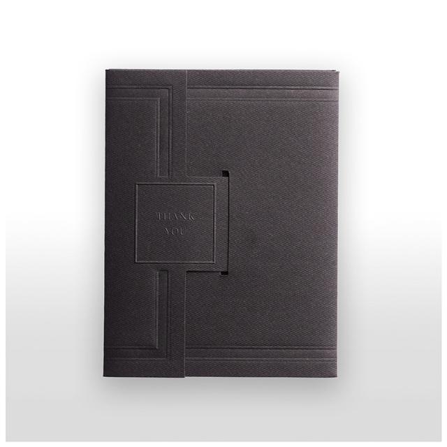 Gutschein / Geschenkkartenhülle Schwarz 10x13 cm.