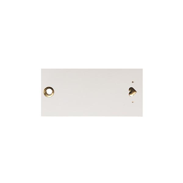 Hangtag 40x85mm Weiss mit goldener Heißfolie 90 Stk.