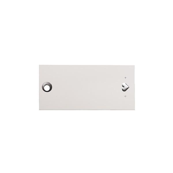 Hangtag 40x85mm Weiss mit silberner Heißfolie 90 Stk.