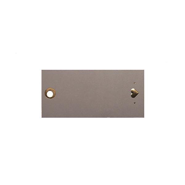 Hangtag 40x85mm Nougat mit gold Heißfolie 90 Stk. 