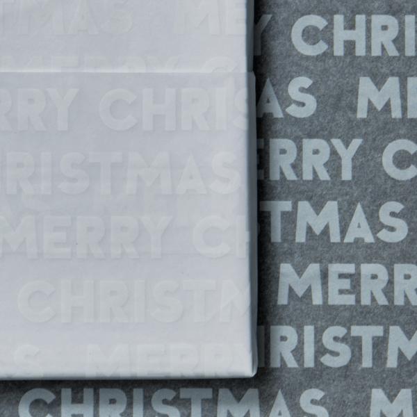 Seidenpapier Merry Christmast Weiss 50x75cm