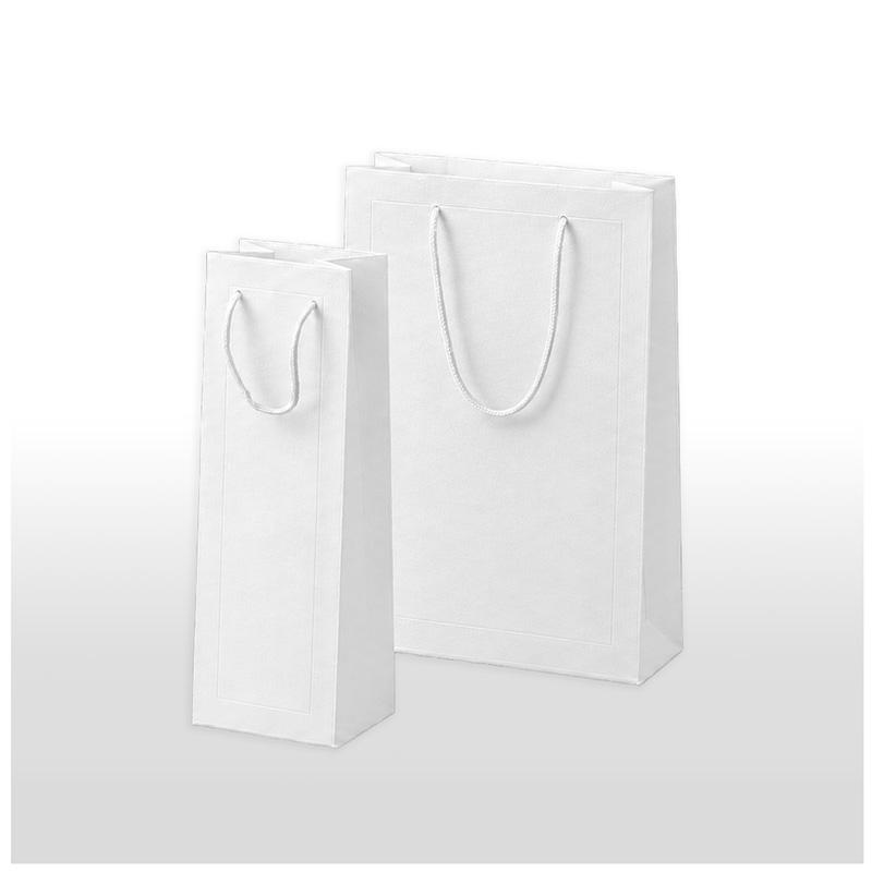 Wine Bag 1 bottle - White - 12x10x39+4cm