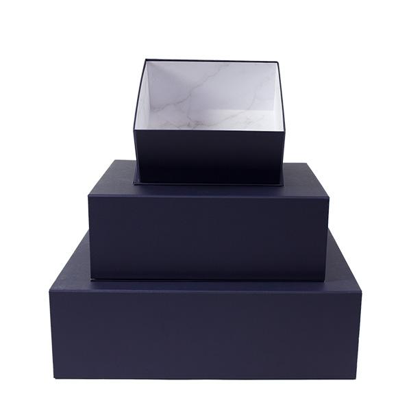 Magnetbox Blau w/Marmor 21x18x9,5+9,5