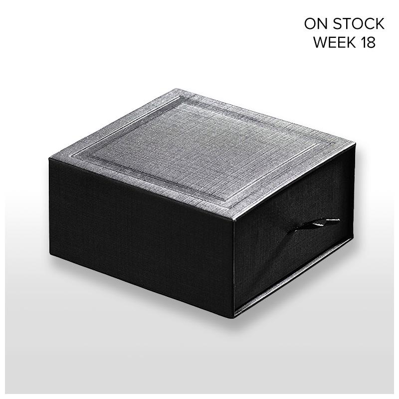 Schubladenbox Black mit Schleife 10x10x5 cm