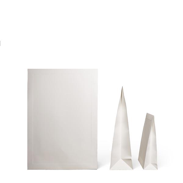 Geschenktüte Weiß mit Rahmen 160x60x230+60mm