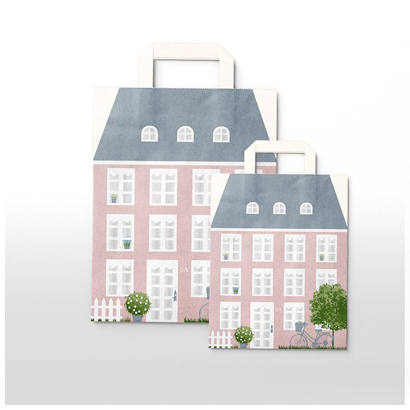 Huspose, rosa 220x125x290mm 8L 200 stk.