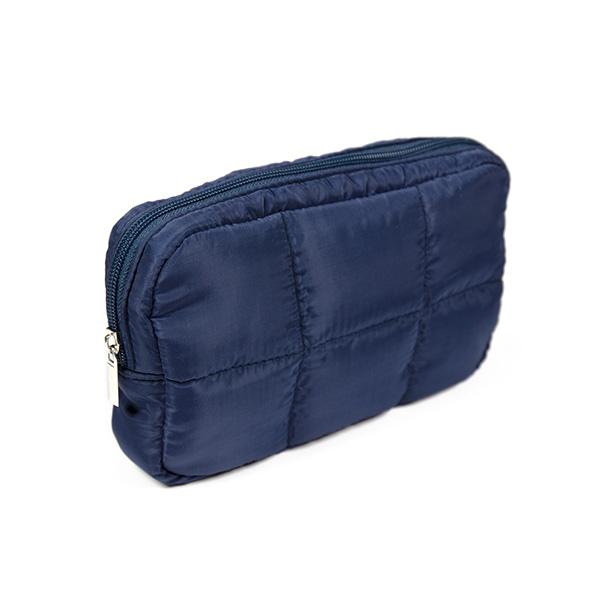 Cosmetic Pouch Blau Gesteppt  22xx5x13cm