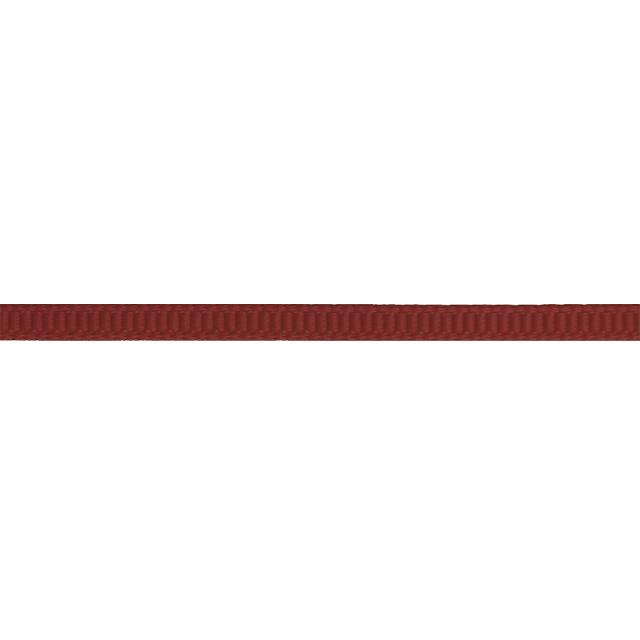 Ribbet silkebånd, Scarlet, 3 mm