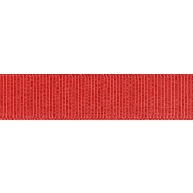 Ribbet silkebånd, Red, 9 mm