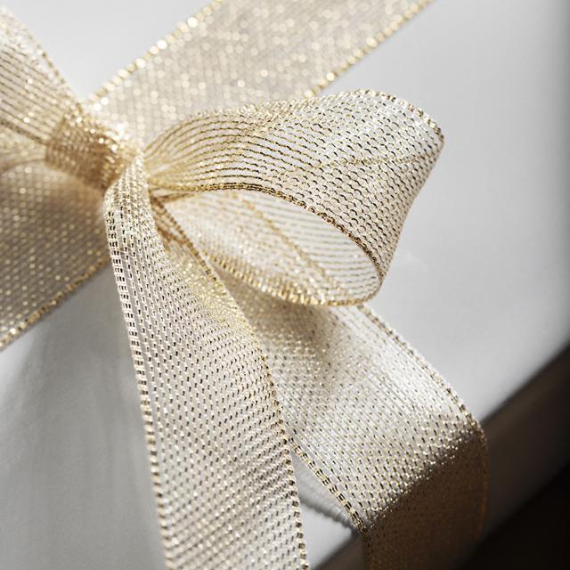 Geschenkpapier Lack Weiss- Silber 50 cm x 150 m