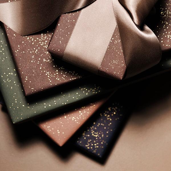 Geschenkverpackung6411 Blue Golden Star Cluster 55 cm x120m