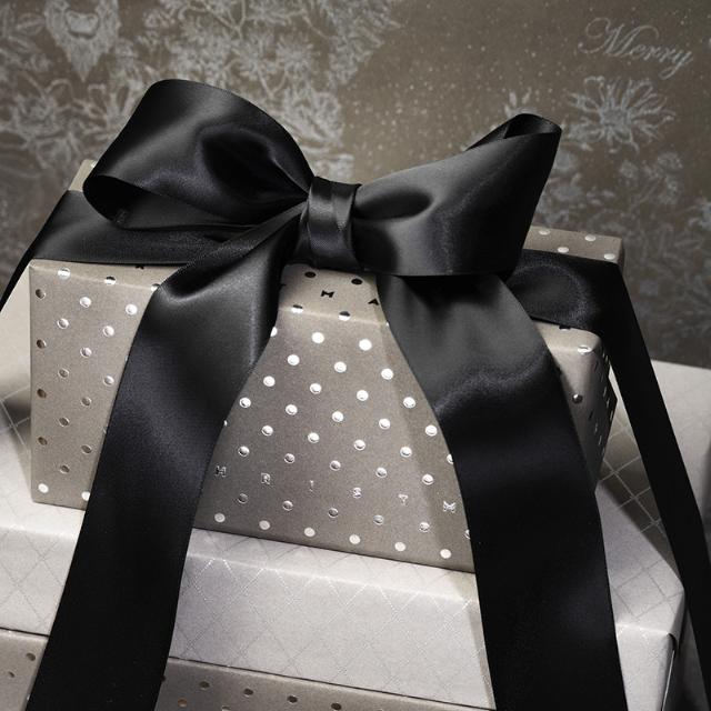 Weihnachtsgeschenkpapier 6506 Dot Merry Christmas Dark Grey 55 cm x 100 m