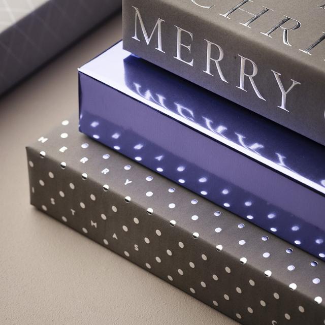 Weihnachtsgeschenkpapier 6559 Glossy foil Midnight blue 55 cm 100m
