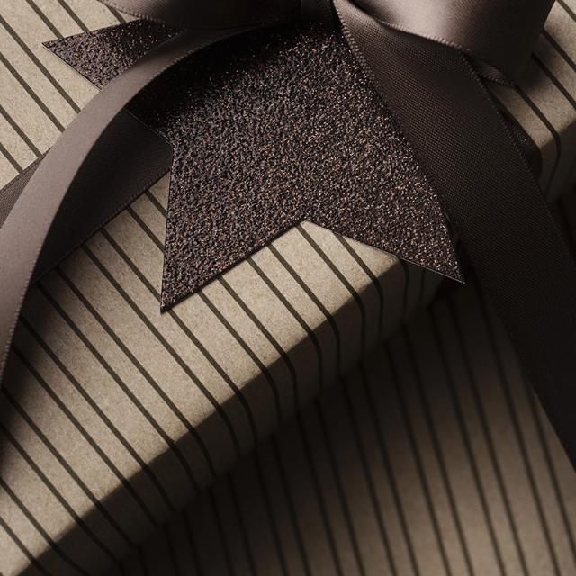  Geschenkpapier 6566 Stripe Chocolate 55cm x 100m