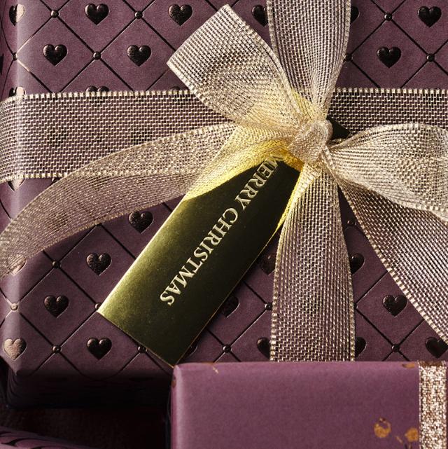 Anhänger Gold Metallic Merry Xmas 90 stk