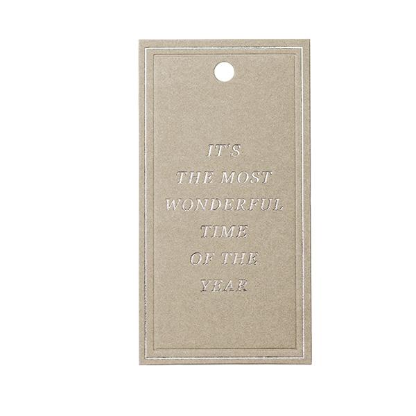 To & From Anhänger Christmas Greatings beige 90 Stk.