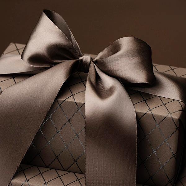 Geschenkband 50mm 45m Warmes Grau