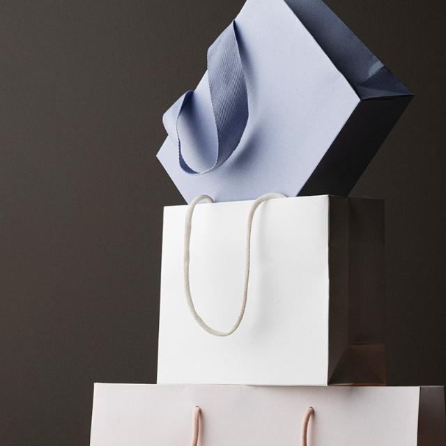 Luxuspapiertragetasche Gmund White 27x9x20 cm